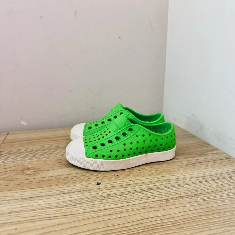Native Green Slip On Perforated Shoes Child’s Size 5